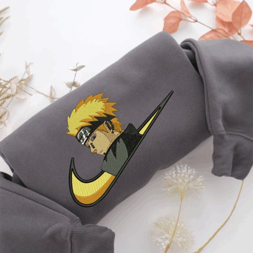 Naruto Uzumaki Swoosh v1 Nike Embroidered Sweatshirt, Nike Movie Inspired, Best Gifts Idea For Him Her - Image 4
