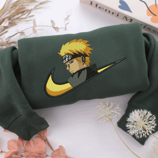 Naruto Uzumaki Swoosh v1 Nike Embroidered Sweatshirt, Nike Movie Inspired, Best Gifts Idea For Him Her - Image 3