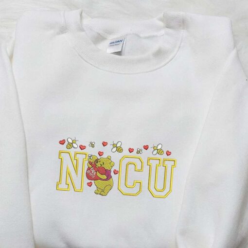 NCU Pooh Disney Characters Embroidered Shirt Inspired Movie Shirt, Best Gift For Family