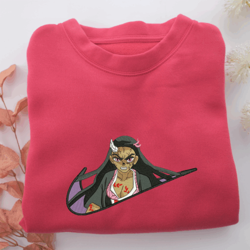 Nezuko Kamado Swoosh Nike Embroidered Sweatshirt, Nike Movie Inspired, Best Gifts Idea For Him Her - Image 5