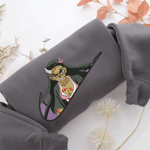 Nezuko Kamado Swoosh Nike Embroidered Sweatshirt, Nike Movie Inspired, Best Gifts Idea For Him Her - Image 4