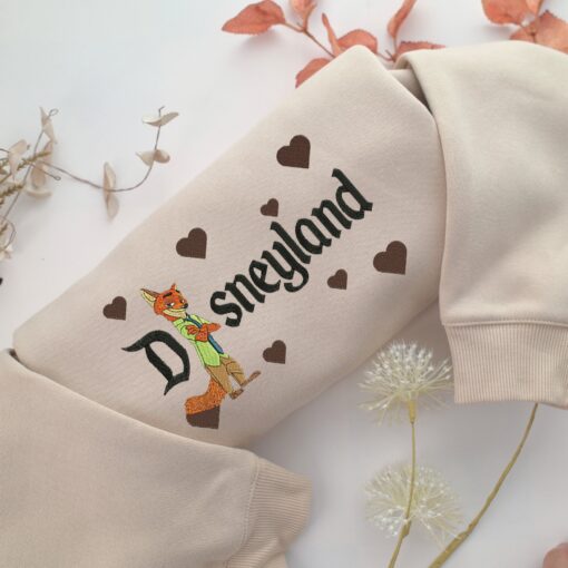 Nick Wilde Disneyland Embroidery, Disneyland Embroidered Sweatshirt, Movie Disney Inspired, Best Gifts Idea For Him Her