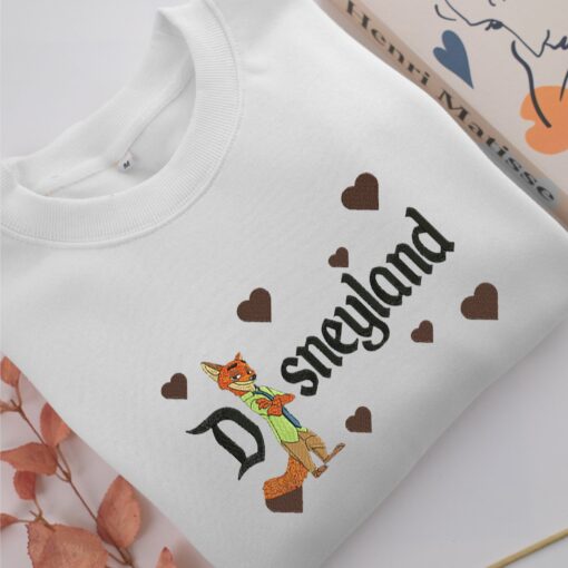 Nick Wilde Disneyland Embroidery, Disneyland Embroidered Sweatshirt, Movie Disney Inspired, Best Gifts Idea For Him Her - Image 2