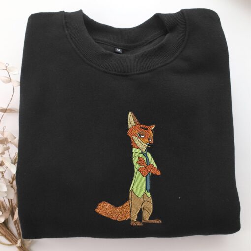 Nick Wilde Embroidery, Disneyland Embroidered Sweatshirt, Movie Disney Inspired, Best Gifts Idea For Him Her - Image 5