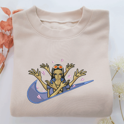 Nico Robin Swoosh Nike Embroidered Sweatshirt, Nike Movie Inspired, Best Gifts Idea For Him Her