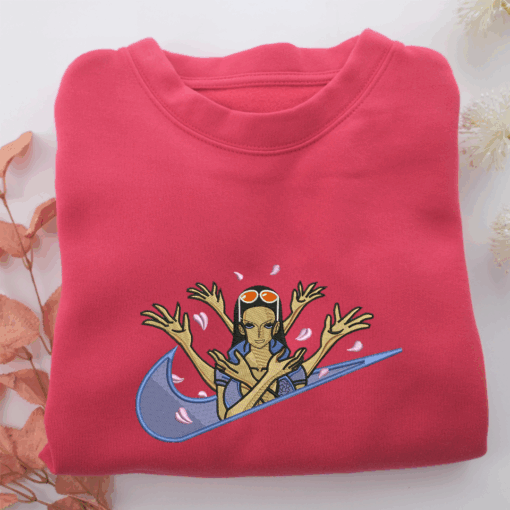Nico Robin Swoosh Nike Embroidered Sweatshirt, Nike Movie Inspired, Best Gifts Idea For Him Her - Image 5
