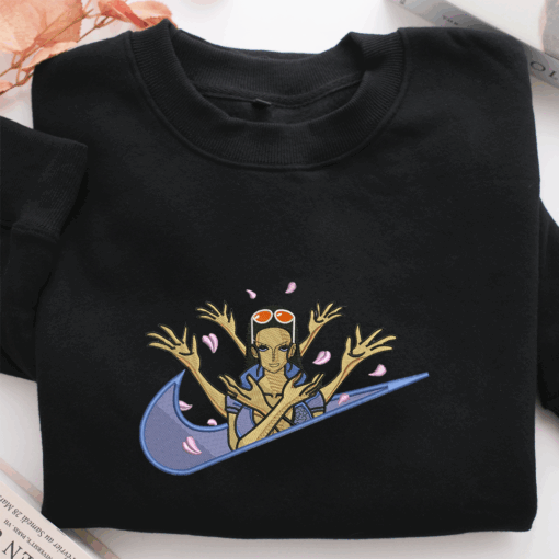 Nico Robin Swoosh Nike Embroidered Sweatshirt, Nike Movie Inspired, Best Gifts Idea For Him Her - Image 2