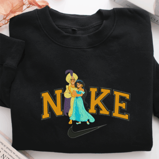 Nike Aladdin & Jasmine Nike Embroidered Sweatshirt, Nike Movie Inspired, Best Gifts Idea For Him Her - Image 2