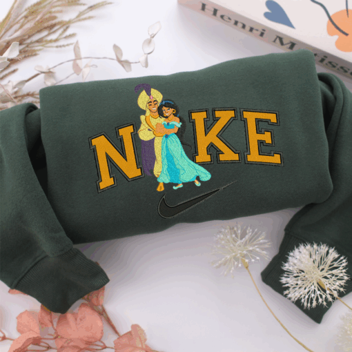 Nike Aladdin & Jasmine Nike Embroidered Sweatshirt, Nike Movie Inspired, Best Gifts Idea For Him Her - Image 3