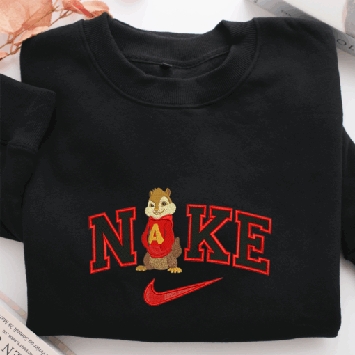 Nike Alvin Seville Nike Embroidered Sweatshirt, Nike Movie Inspired, Best Gifts Idea For Him Her - Image 2