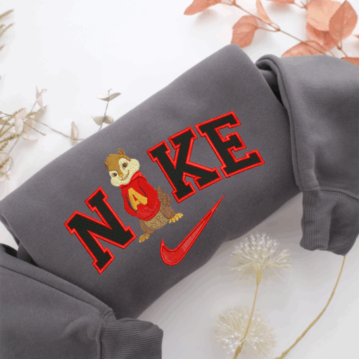 Nike Alvin Seville Nike Embroidered Sweatshirt, Nike Movie Inspired, Best Gifts Idea For Him Her - Image 4