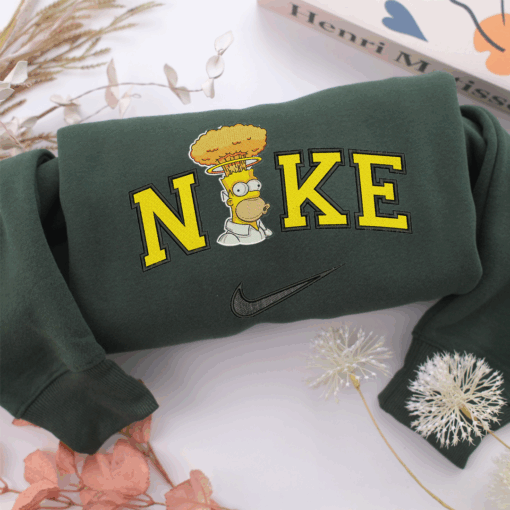 Nike Angry Homer Nike Embroidered Sweatshirt, Nike Movie Inspired, Best Gifts Idea For Him Her - Image 3