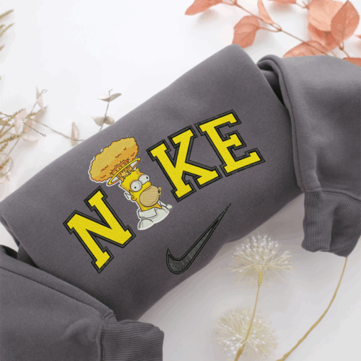 Nike Angry Homer Nike Embroidered Sweatshirt, Nike Movie Inspired, Best Gifts Idea For Him Her - Image 4