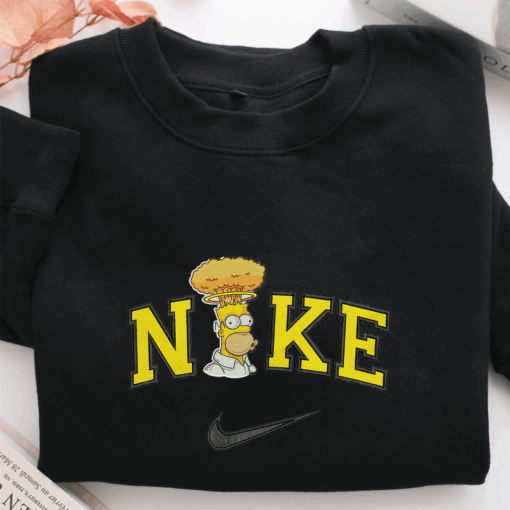 Nike Angry Homer Nike Embroidered Sweatshirt, Nike Movie Inspired, Best Gifts Idea For Him Her - Image 2