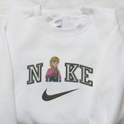 Nike Anna Arendelle Embroidered Shirt Disneyland Family Shirts Nike Inspired Embroidered Hoodie