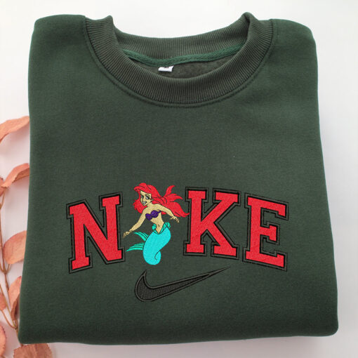 Nike Ariel Full Body Embroidery, Disneyland Embroidered Sweatshirt, Movie Disney Inspired, Best Gifts Idea For Him Her - Image 3