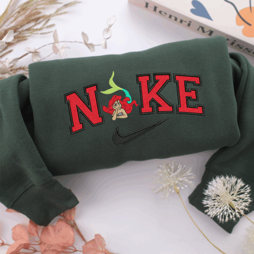 Nike Ariel Half Body Nike Embroidered Sweatshirt, Nike Movie Inspired, Best Gifts Idea For Him Her - Image 3
