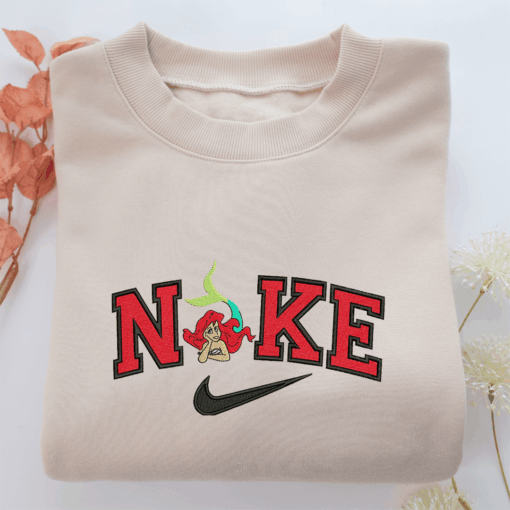 Nike Ariel Half Body Nike Embroidered Sweatshirt, Nike Movie Inspired, Best Gifts Idea For Him Her