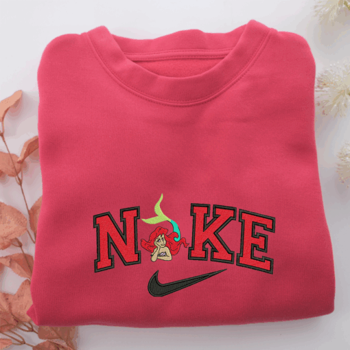 Nike Ariel Half Body Nike Embroidered Sweatshirt, Nike Movie Inspired, Best Gifts Idea For Him Her - Image 5