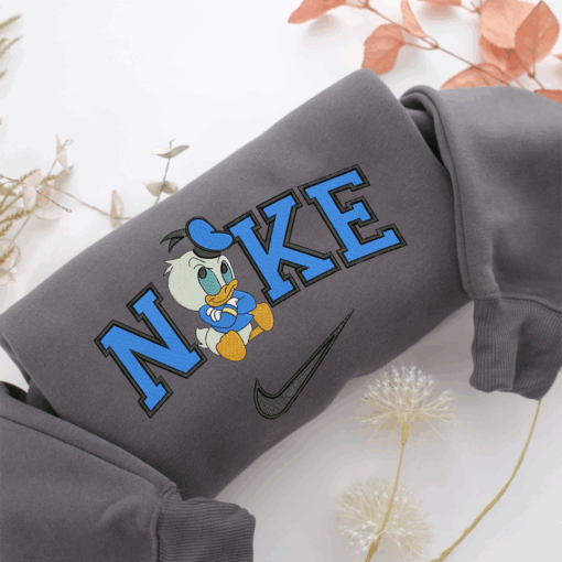 Nike Baby Donald Duck Nike Embroidered Sweatshirt, Nike Movie Inspired, Best Gifts Idea For Him Her - Image 4