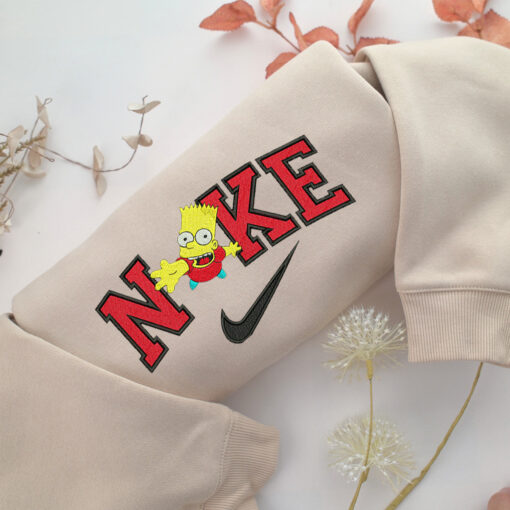Nike Bart Half Body Embroidery, Disneyland Embroidered Sweatshirt, Movie Disney Inspired, Best Gifts Idea For Him Her