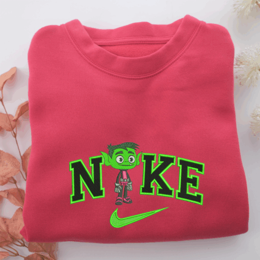 NIke Beast Boy Nike Embroidered Sweatshirt, Nike Movie Inspired, Best Gifts Idea For Him Her - Image 5
