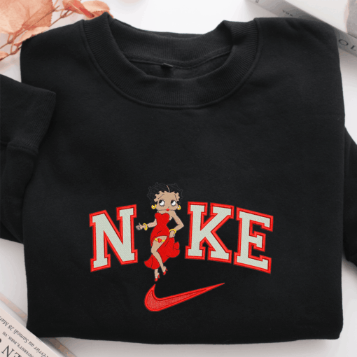 Nike Betty Boop Nike Embroidered Sweatshirt, Nike Movie Inspired, Best Gifts Idea For Him Her - Image 2