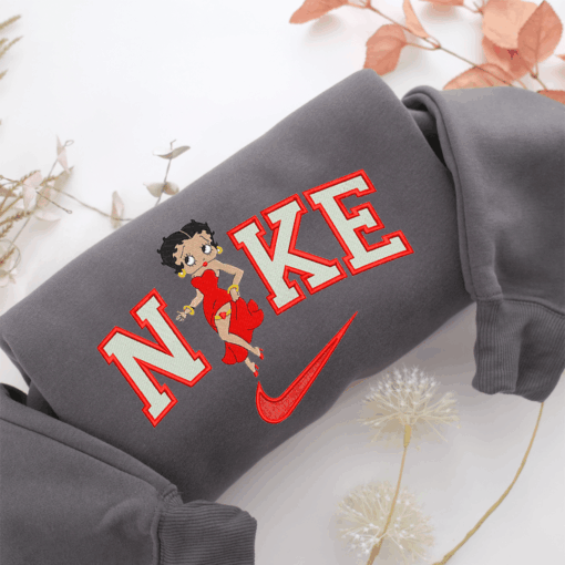 Nike Betty Boop Nike Embroidered Sweatshirt, Nike Movie Inspired, Best Gifts Idea For Him Her - Image 4