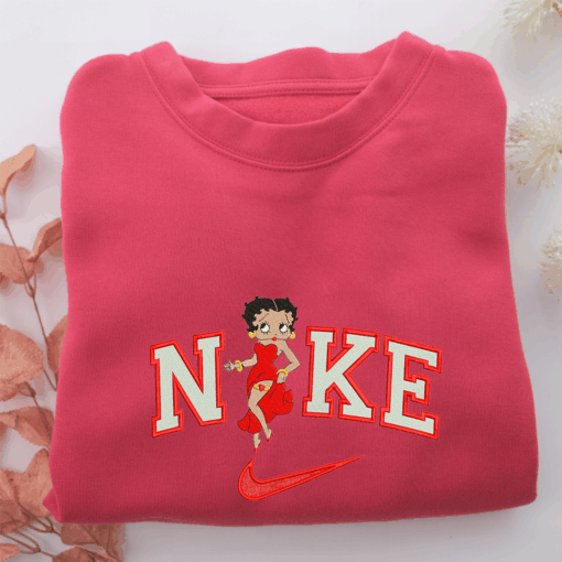 Nike Betty Boop Nike Embroidered Sweatshirt, Nike Movie Inspired, Best Gifts Idea For Him Her - Image 5