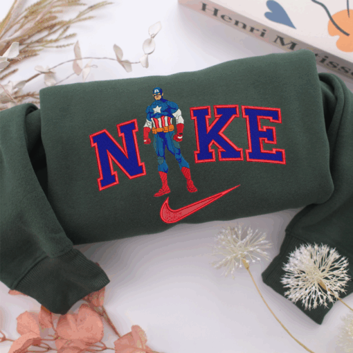Nike Captain America Nike Embroidered Sweatshirt, Nike Movie Inspired, Best Gifts Idea For Him Her - Image 5