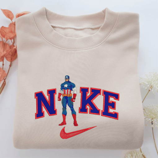 Nike Captain America Nike Embroidered Sweatshirt, Nike Movie Inspired, Best Gifts Idea For Him Her