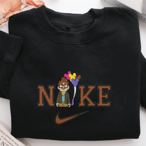 Nike Carl Fredricksen Nike Embroidered Sweatshirt, Nike Movie Inspired, Best Gifts Idea For Him Her - Image 2