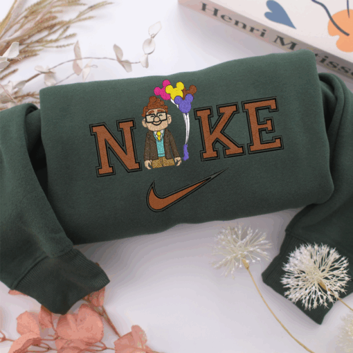 Nike Carl Fredricksen Nike Embroidered Sweatshirt, Nike Movie Inspired, Best Gifts Idea For Him Her - Image 3