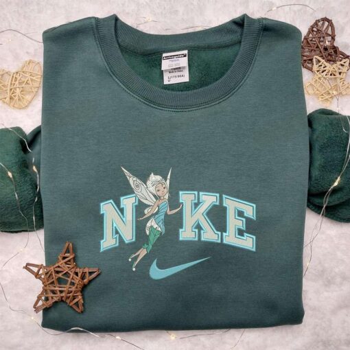 Nike Cartoon x Thinkerbell Embroidered Sweatshirt Disney Characters Embroidered Shirt Best Gift Ideas for Family