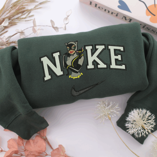 Nike Catwoman Half Nike Embroidered Sweatshirt, Nike Movie Inspired, Best Gifts Idea For Him Her - Image 3