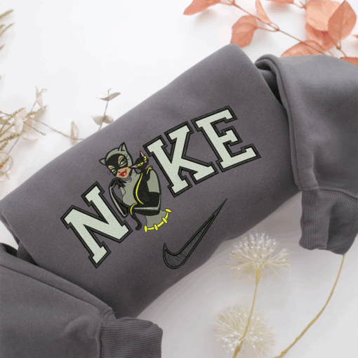 Nike Catwoman Half Nike Embroidered Sweatshirt, Nike Movie Inspired, Best Gifts Idea For Him Her - Image 4