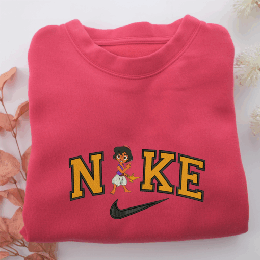 Nike Chibi Aladdin Nike Embroidered Sweatshirt, Nike Movie Inspired, Best Gifts Idea For Him Her - Image 5