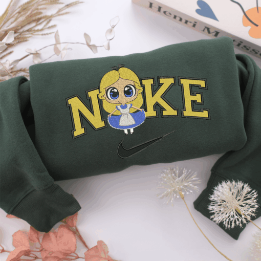 Nike Chibi Alice Nike Embroidered Sweatshirt, Nike Movie Inspired, Best Gifts Idea For Him Her - Image 3