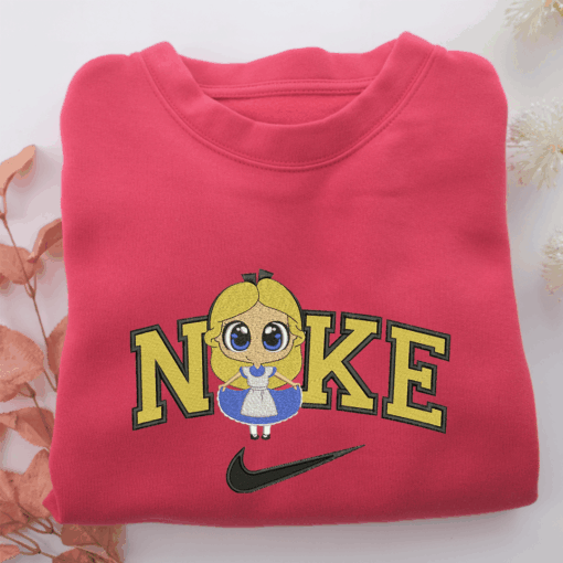 Nike Chibi Alice Nike Embroidered Sweatshirt, Nike Movie Inspired, Best Gifts Idea For Him Her - Image 5