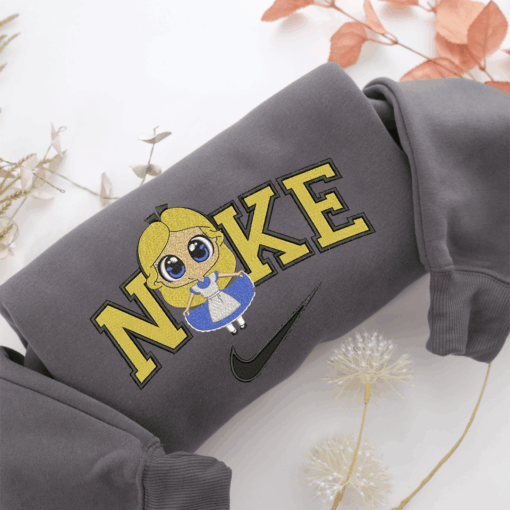 Nike Chibi Alice Nike Embroidered Sweatshirt, Nike Movie Inspired, Best Gifts Idea For Him Her - Image 4