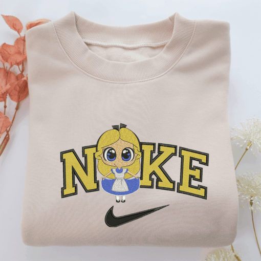 Nike Chibi Alice Nike Embroidered Sweatshirt, Nike Movie Inspired, Best Gifts Idea For Him Her