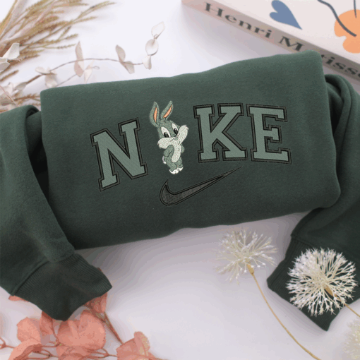 Nike Chibi Bugs Bunny  Nike Embroidered Sweatshirt, Nike Movie Inspired, Best Gifts Idea For Him Her - Image 3