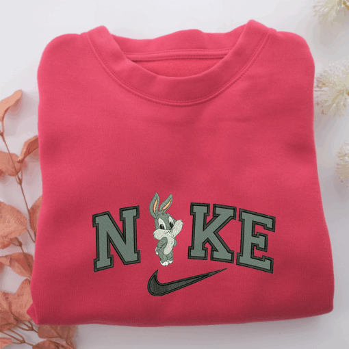 Nike Chibi Bugs Bunny  Nike Embroidered Sweatshirt, Nike Movie Inspired, Best Gifts Idea For Him Her - Image 5