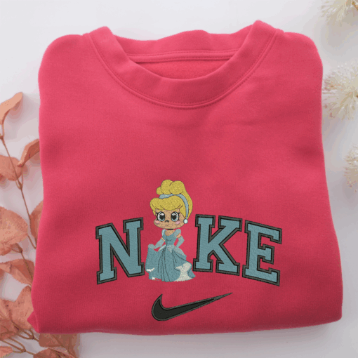 Nike Chibi Cinderella Nike Embroidered Sweatshirt, Nike Movie Inspired, Best Gifts Idea For Him Her - Image 5