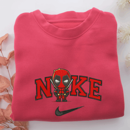 Nike Chibi Deadpool Nike Embroidered Sweatshirt, Nike Movie Inspired, Best Gifts Idea For Him Her - Image 5