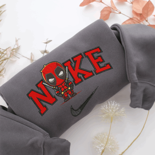 Nike Chibi Deadpool Nike Embroidered Sweatshirt, Nike Movie Inspired, Best Gifts Idea For Him Her - Image 4