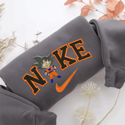 Nike Chibi Goku Nike Embroidered Sweatshirt, Nike Movie Inspired, Best Gifts Idea For Him Her - Image 4