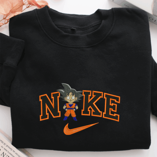 Nike Chibi Goku Nike Embroidered Sweatshirt, Nike Movie Inspired, Best Gifts Idea For Him Her - Image 2