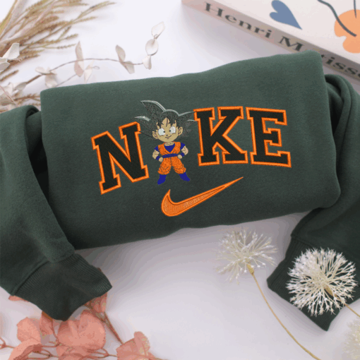 Nike Chibi Goku Nike Embroidered Sweatshirt, Nike Movie Inspired, Best Gifts Idea For Him Her - Image 3