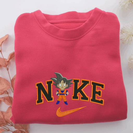 Nike Chibi Goku Nike Embroidered Sweatshirt, Nike Movie Inspired, Best Gifts Idea For Him Her - Image 5